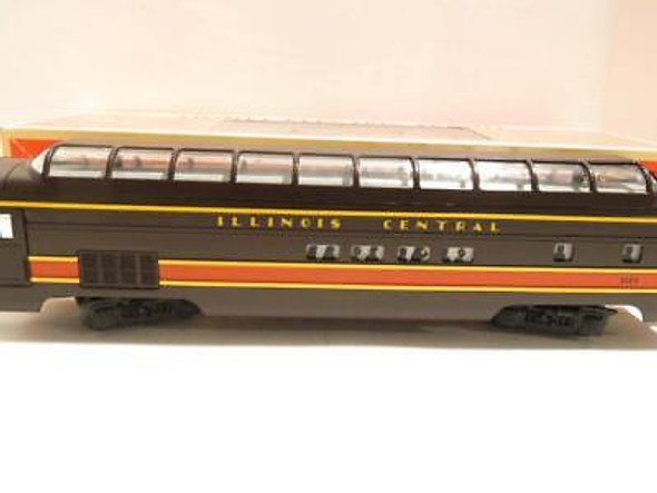 LIONEL TRAINS - 19129 ILLINOIS CENTRAL ALUMINUM FULL VISTA DOME CAR- NEW- B2