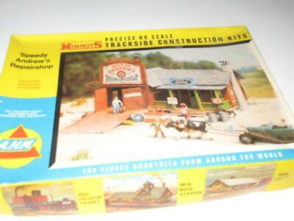 HO VINTAGE AHM 5873- SPEEDY ANDREW'S REPAIRSHOP KIT- OPENED BOX- NEW -S31