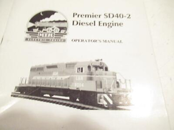 MTH TRAINS PREMIER SD40-2 DIESEL WITH PROTO 2 NSTRUCTIONS- EXC.- H12