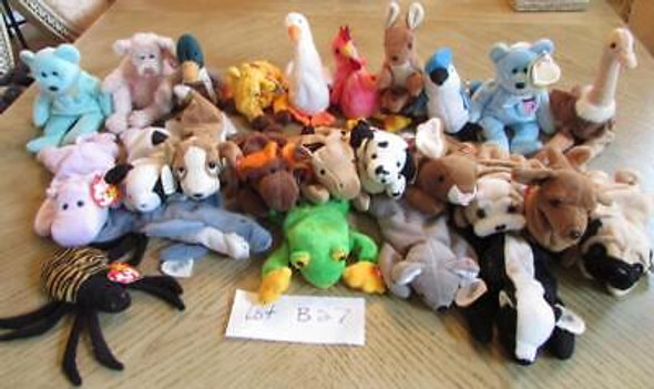 LOT OF 24  HARD TO FIND TY BEANIE BABIES  - EXC - LOT B27