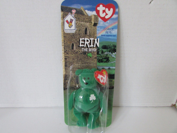 TY BEANIE BABIES ERIN THE BEAR CARDED 1998 LOT-B39