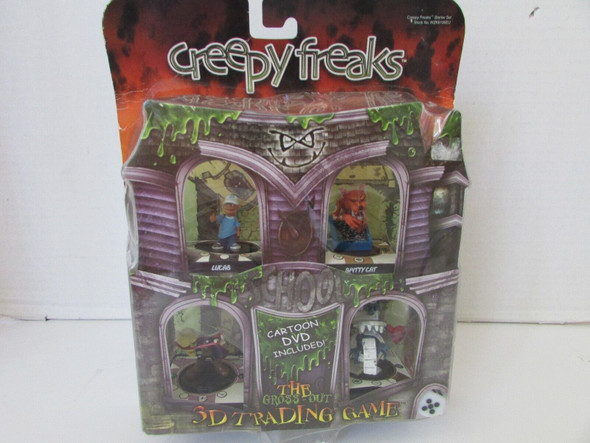 WIZ KIDS CREEPY FREAKS 3D GROSS OUT TRADING GAME STARTER LUCAS SPITTYCAT... L107