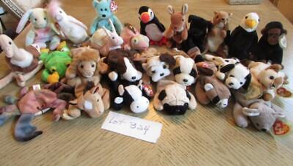 LOT OF 24  HARD TO FIND TY BEANIE BABIES  - EXC - LOT B24