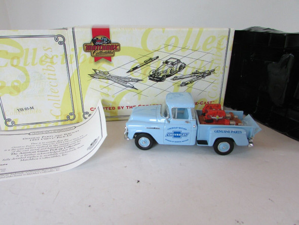 MATCHBOX YOS03-M 1955 CHEVY PICKUP TRUCK BLUE GENERAL PARTS & SVCS DIECAST LotD