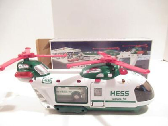 HESS  - 2001- HELICOPTER W/MOTOR CYCLE & CRUISER  -  NEW IN THE BOX - SH