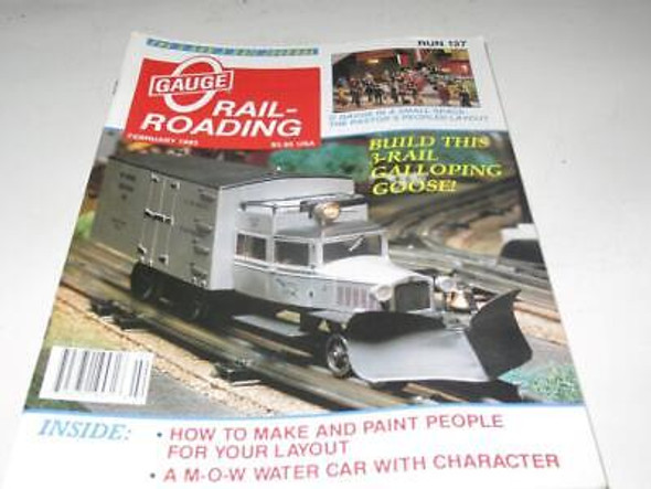 O GAUGE RAILROADING  MAGAZINE- FEBRUARY 1993  - LN - M16