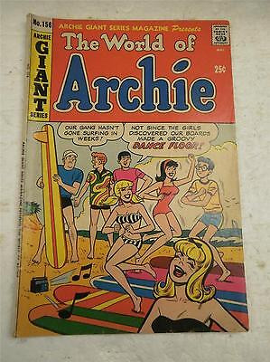 ARCHIE SERIES COMIC- THE WORLD OF ARCHIE NO. 156- OCT. 1968- GOOD- BB9
