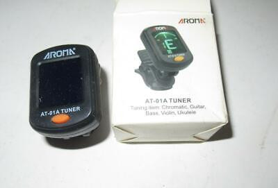 AROMA CLIP-ON GUITAR TUNER W/BATTERY- BOXED - M30