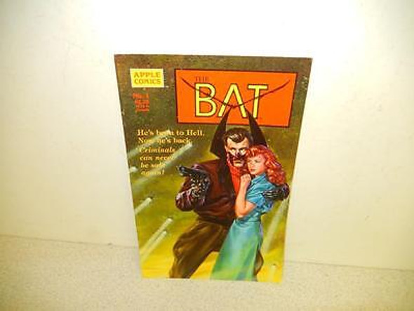 VINTAGE COMIC-APPLE COMICS - THE BAT- #1- SPRING 1990-GOOD-L8