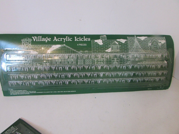 DEPT 56 52116 VILLAGE ACRYLIC ICICLES 4 PIECES NEW IN PKG CUT TO SIZE 