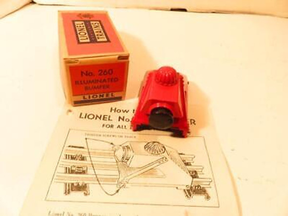 LIONEL POST-WAR -#260 LIGHTED METAL BUMPER - LN- BOXED - S16