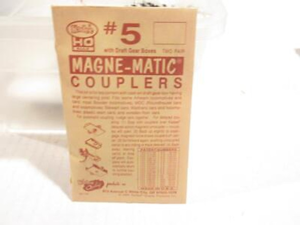 HO TRAINS- KADEE COUPLERS-  #5 MAGNE-MATIC -TWO PAIRS- NEW- M12