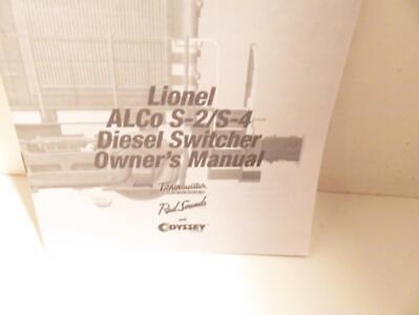 LIONEL TRAINS -  ALCO S-2 / S-4 DIESEL MANUAL- EXC. LIONEL TRAINS -  ALCO S-2 / S-4 DIESEL MANUAL- EXC.