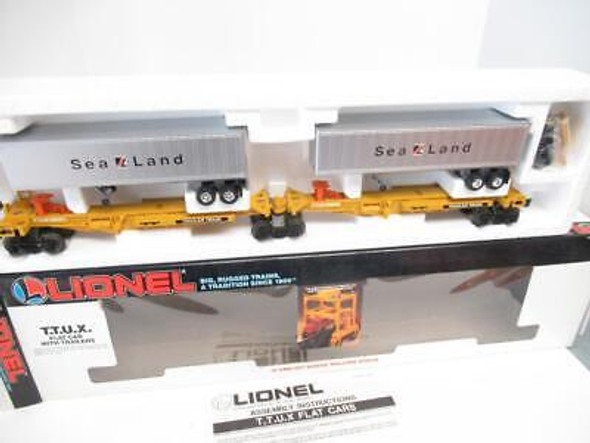 LIONEL-  16322 -SEALAND TTUX CAR  - 0/027- FACTORY CASE OF THREE- NEW -H1