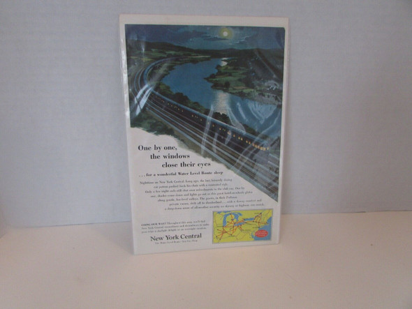 New York Central 1953 Paper Print Ad National Geographic Water Level Route 10x6