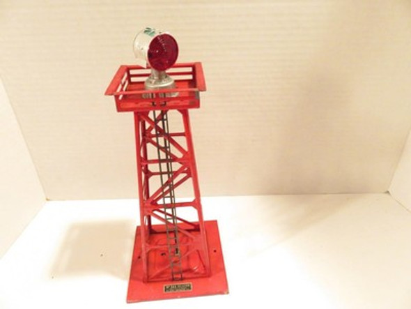 LIONEL POST-WAR TRAINS - 394 METAL OPERATING BEACON TOWER- 027- EXC. - B6R