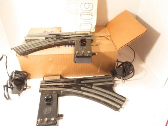 LIONEL POST-WAR TRAINS 022 'O' GAUGE PAIR OF REMOTE SWITCH TRACKS BXD - EXC -W51