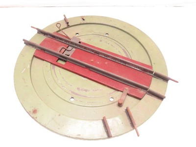 PRE-WAR TWO RAIL TURNTABLE BASE - AS IS- SEE PICS - W16
