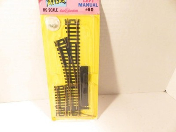 ATLAS HO TRACK- #60 BRASS LEFT HAND MANUAL SWITCH TRACK- NEW-