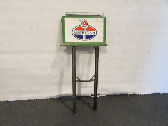 Vtg American Amico Stantion Sign from Building Kit Plastic  3.25" PR