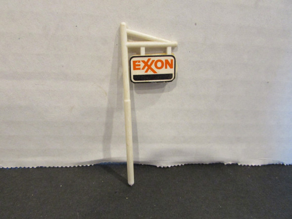 Vtg Exxon Stantion Sign from Building Kit Plastic  3" PR