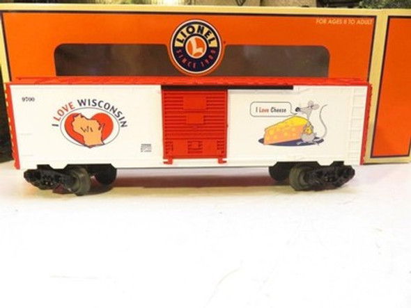 LIONEL TRAINS - 29900 - I LOVE WISCONSIN BOXCAR - 0/027- NEW- B23