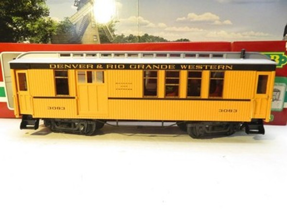 LGB G SCALE - LGB  3083 DENVER & RIO GRANDE COMBINE CAR -  NEW- SH