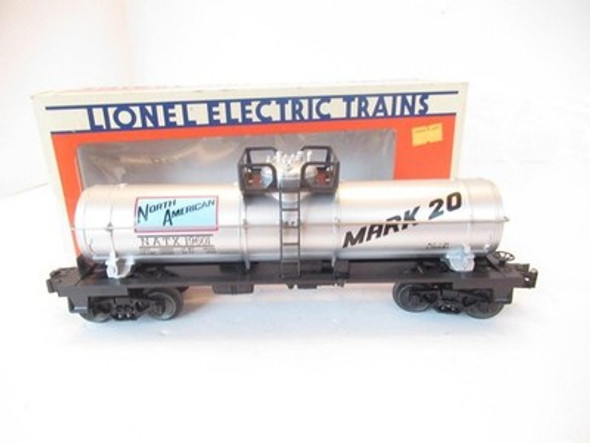 LIONEL- 19601- NORTH AMERICAN SINGLE DOME TANK CAR- D/C TRUCKS - 0/027- HC2