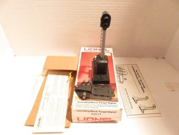 LIONEL TRAINS 2117- OPERATING BLOCK SIGNAL W/CONTACTOR PLATE- BOXED - EXC--S31SS
