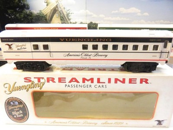 VINTAGE K-LINE TRAINS - 4598-2000 YUENGLING BLACK/TAN COMBINE CAR- 0/027-NEW-J1W