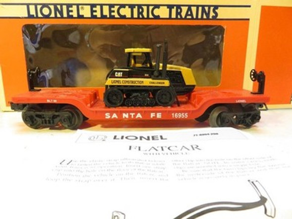 LIONEL VAULT- 16955 A.T. & SF  FLATCAR W/ERTL D/C CHALLENGER - 0/027-LN - J1W