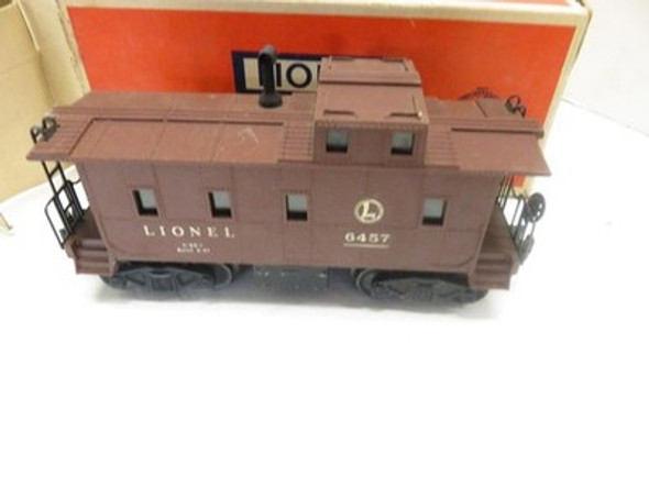 LIONEL POST-WAR 6457 LIGHTED CABOOSE  - 0/027- L/N - B13 LIONEL POST-WAR 6457 LIGHTED CABOOSE  - 0/027- L/N - B13