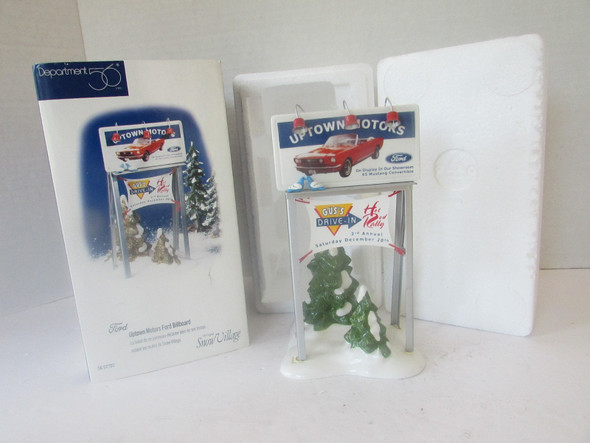 Dept 56 52780 Ford Uptown Motors Ford Billboard As Is   D4
