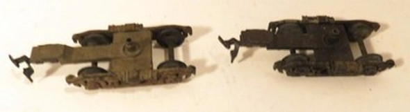 LIONEL POST-WAR HO PART- PAIR OF BLACK TRUCKS- ORIGINAL - SR45