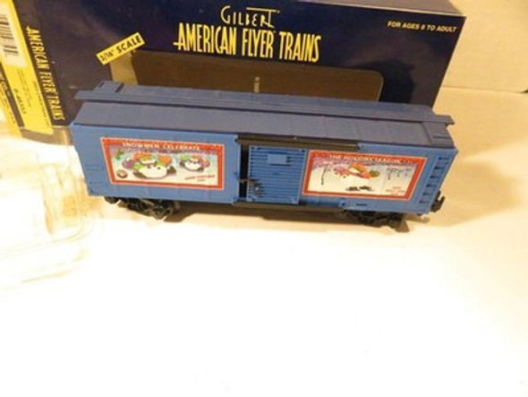 AMERICAN FLYER TRAINS - 48353 - 2009 CHRISTMAS BOXCAR- S GAUGE- LN- W21 AMERICAN FLYER TRAINS - 48353 - 2009 CHRISTMAS BOXCAR- S GAUGE- LN- W21