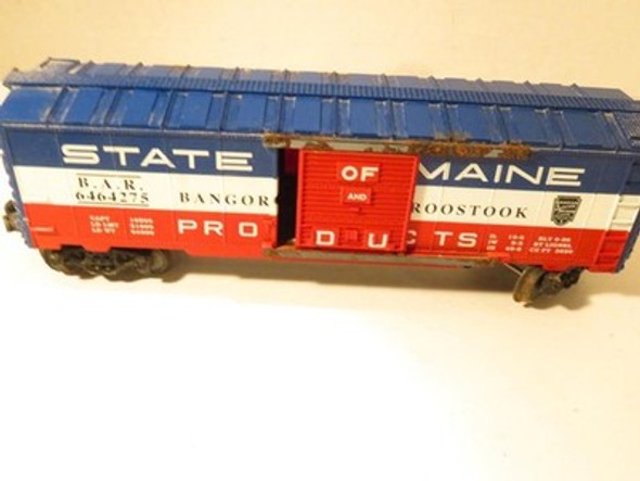 LIONEL LTI 6464-275 STATE OF MAINE BOXCAR- RUST ETC  NO BOX - 027- S31N