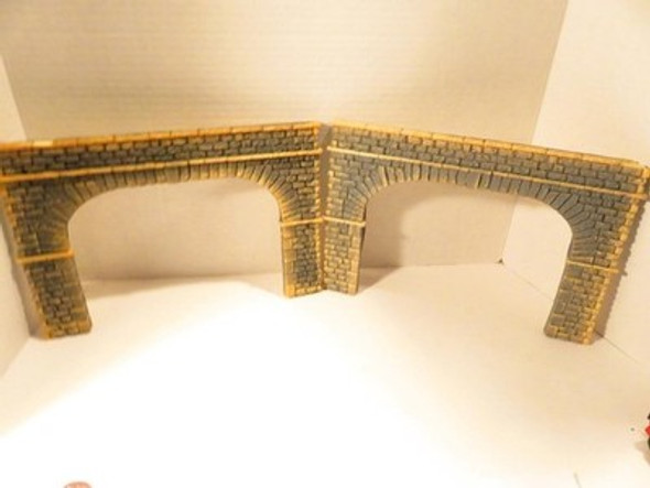 0/027 DOUBLE TUNNEL PORTALS(2)  - 13 X 9""- SIMULATED STONE FACADE - EXC - S10