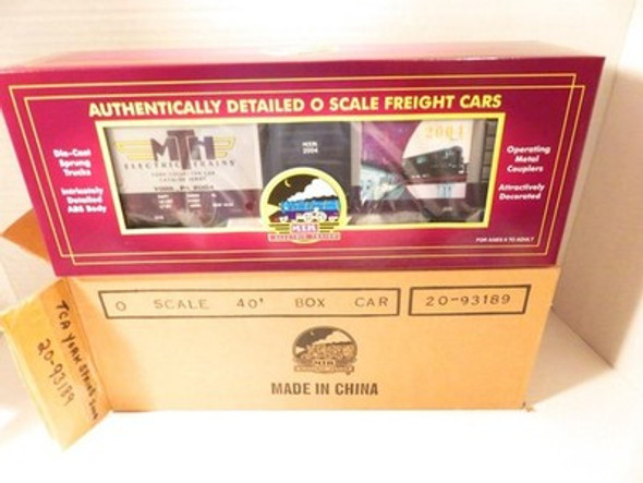 MTH TRAINS -20-93189 PREMIER TCA 2004 SPRING YORK SHOW BOXCAR- 0/027- NEW- HC2 MTH TRAINS -20-93189 PREMIER TCA 2004 SPRING YORK SHOW BOXCAR- 0/027- NEW- HC2