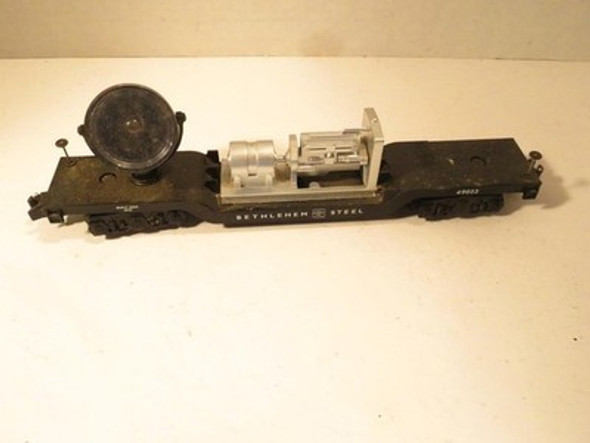 AMERICAN FLYER TRAINS 'S' 49032 BETHLEHEM STEEL D/C SEARCHLIGHT CAR- GOOD- M12