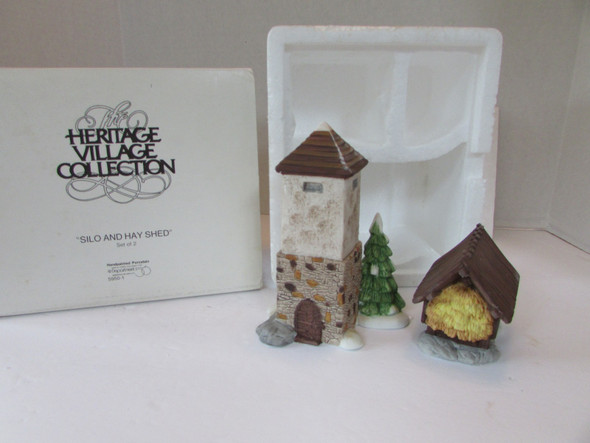 Dept 56 59501 Silo and Hay Shed Heritage Village Building   D10