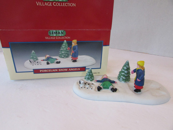 Lemax 73221 Porcelain Snow Angels Figurine Village Boxed  L135