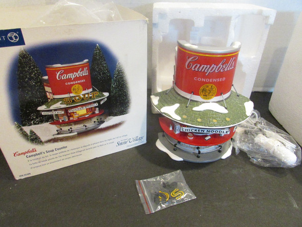 Dept 56 55309 Campbell's Soup Counter Snow Village Lighted Building   D3
