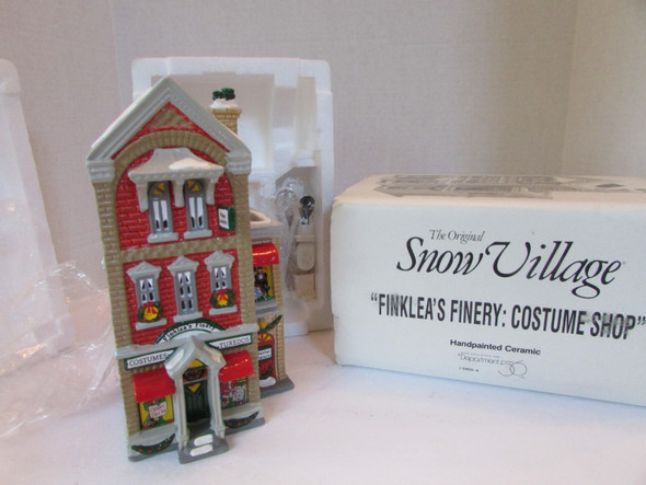 Dept 56 54054 Finklea's Finery: Costume Shop Building w/Cord New D10