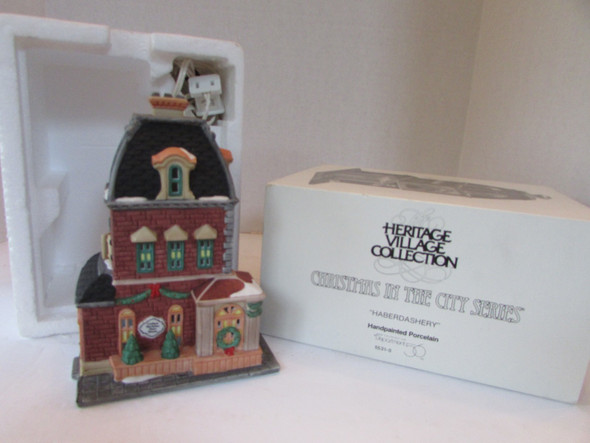 Dept 56 55310 Haberdashery Christmas in the City Series  w/cord LN   D11