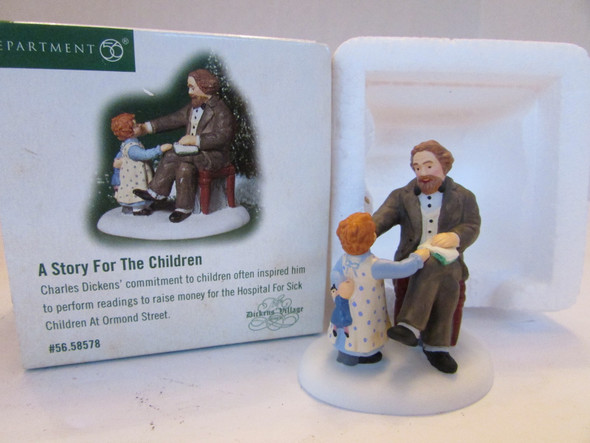 Dept 56  58578 A Story for the Children Figurine Dickens Village LN  L138