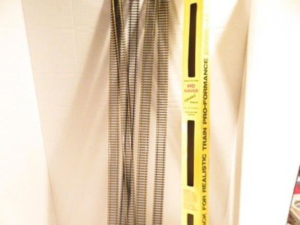 HO TRAINS -  MODEL POWER 114- BOX OF FIVE 36" BRASS FLEX TRACKS- NEW- S27