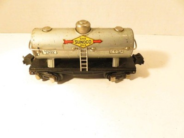 LIONEL TRAINS PRE-WAR TINPLATE 2654 SUNOCO 'O'  TANK CAR-  FAIR - S31OO