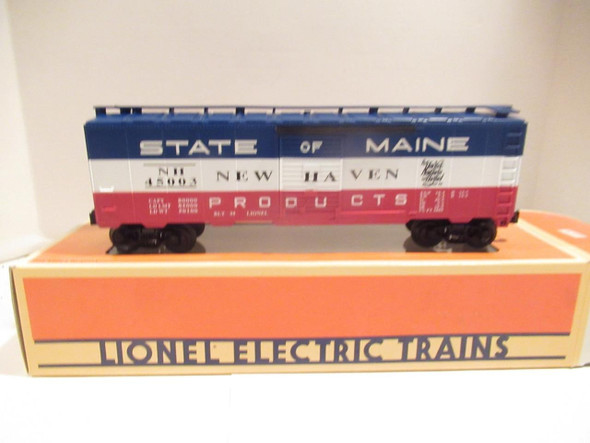 LIONEL 17217 STATE OF MAINE BOXCAR- 'NEW HAVEN'- STANDARD 'O'- NEW- BAD BOX-P1|396336503195