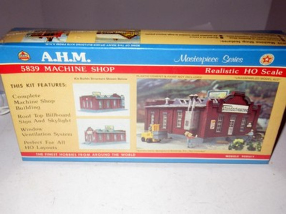 HO VINTAGE AHM 5839 MACHINE SHOP BUILDING KIT - NIB - B7|356848443089