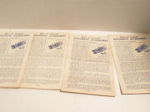 LIONEL POST-WAR TRAINS REMOTE TRACK  INSTRUCTION SHEETS- 3 PCS- FAIR - S31NN|297396828463